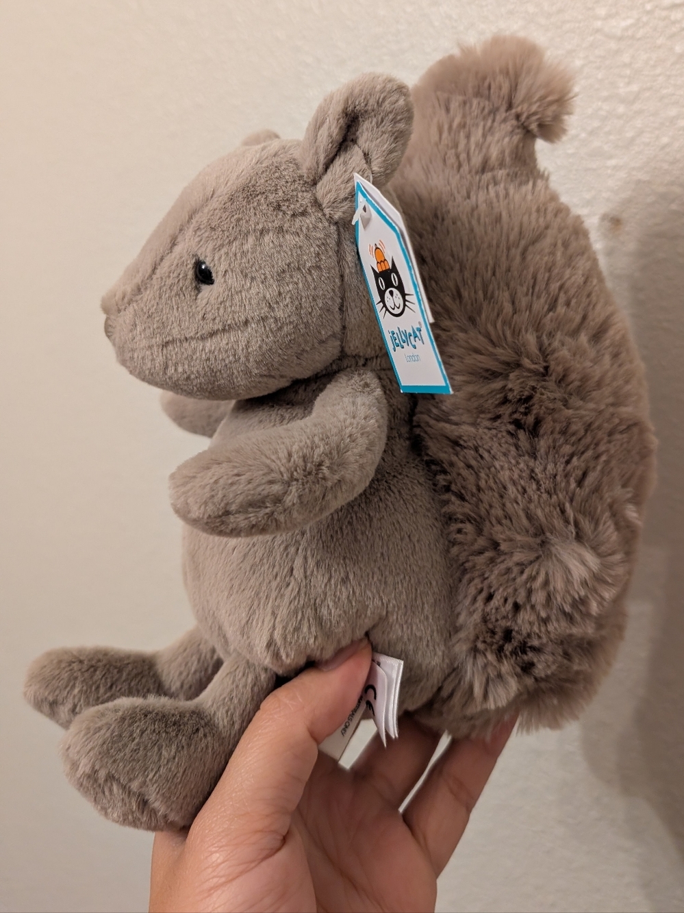NWT Jellycat Willow Squirrel New with Tags - Woodland Animal Retired Gray Plush
